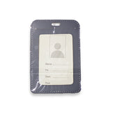 ID Card Holder (PULeather) Grey - Model 1 - Al Masam Stationery LLC